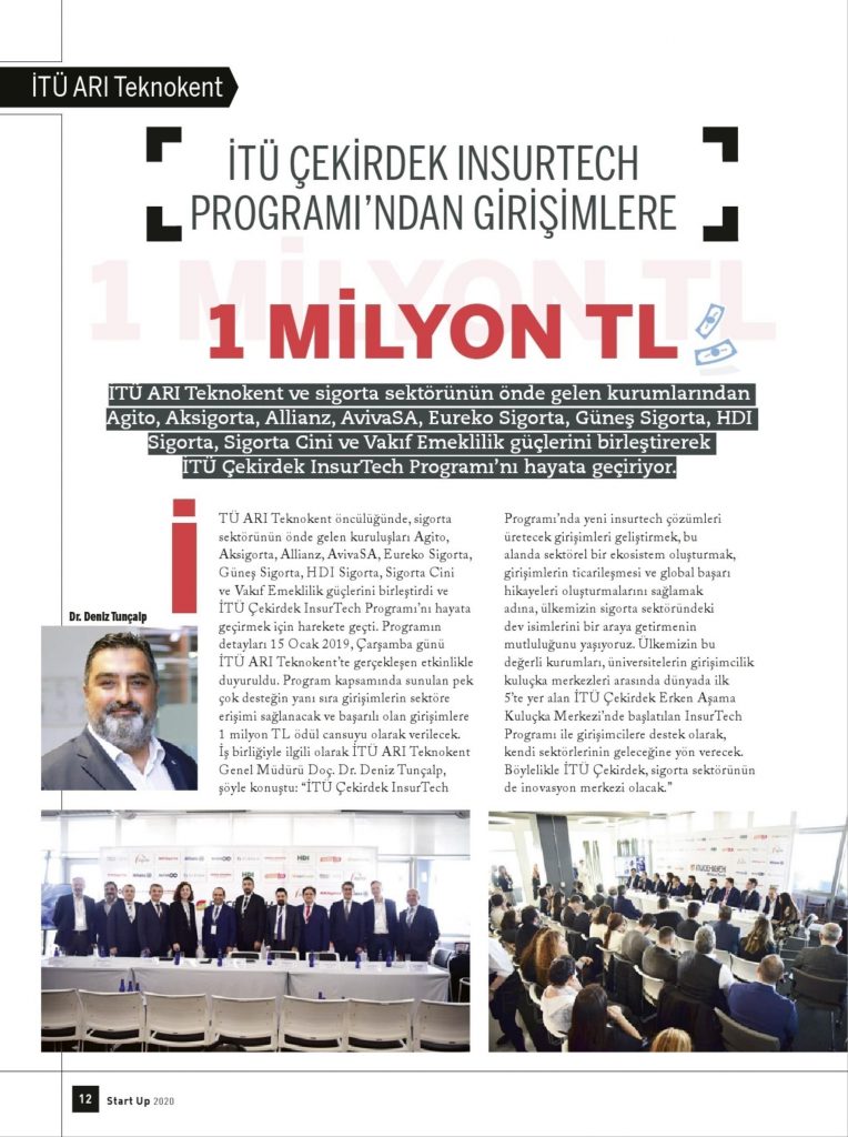 İTÜ Çekirdek InsurTech Programı'ndan Girişimcilere 1 Milyon TL 4 İTÜ ÇEKİRDEK BASIN