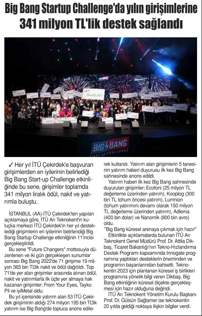 big bang startup challenge'da yılın girişimlerine 341 milyon tl'lik destek sağlandı 3