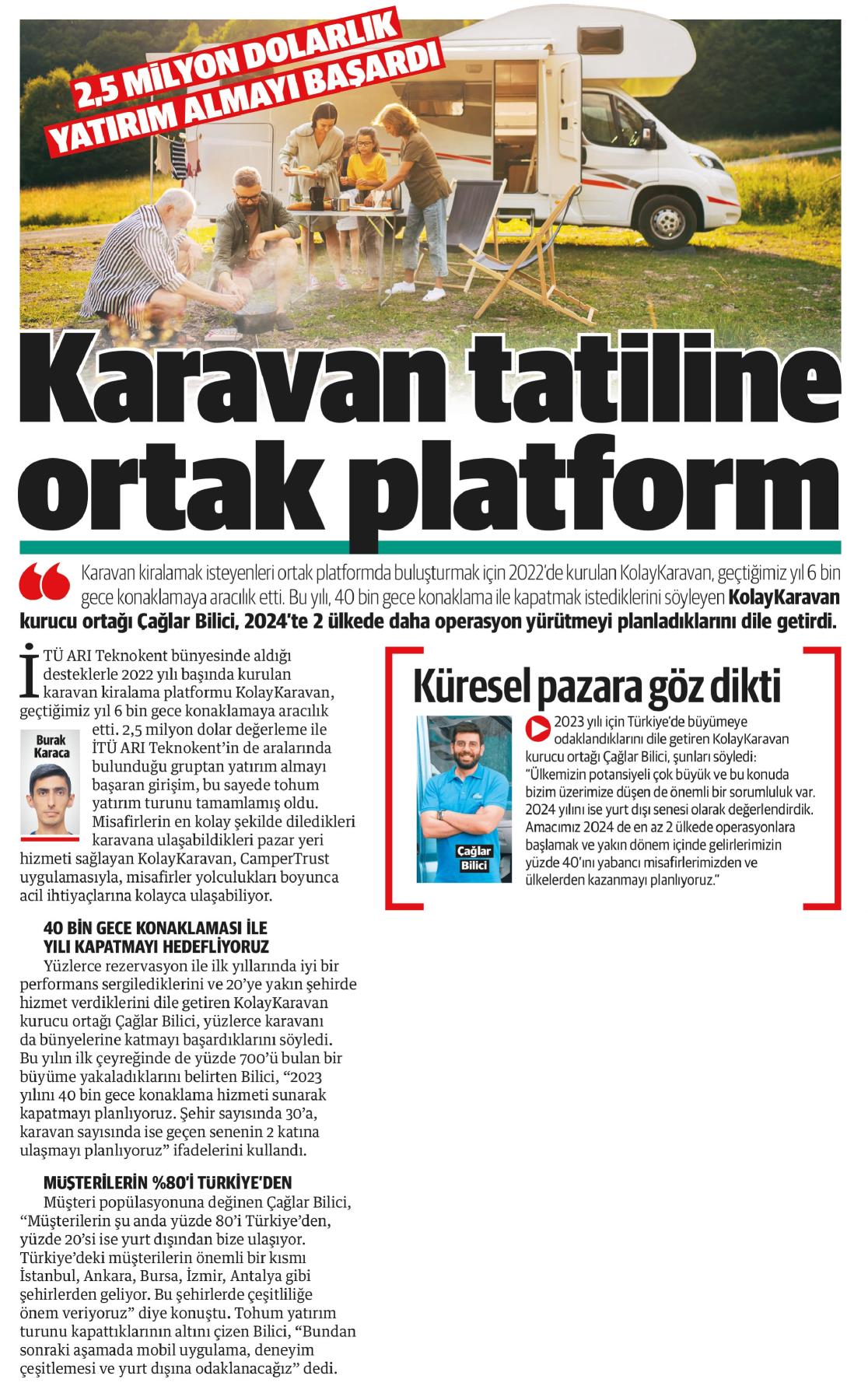 Karavan Tatiline Ortak Platform: KolayKaravan 3